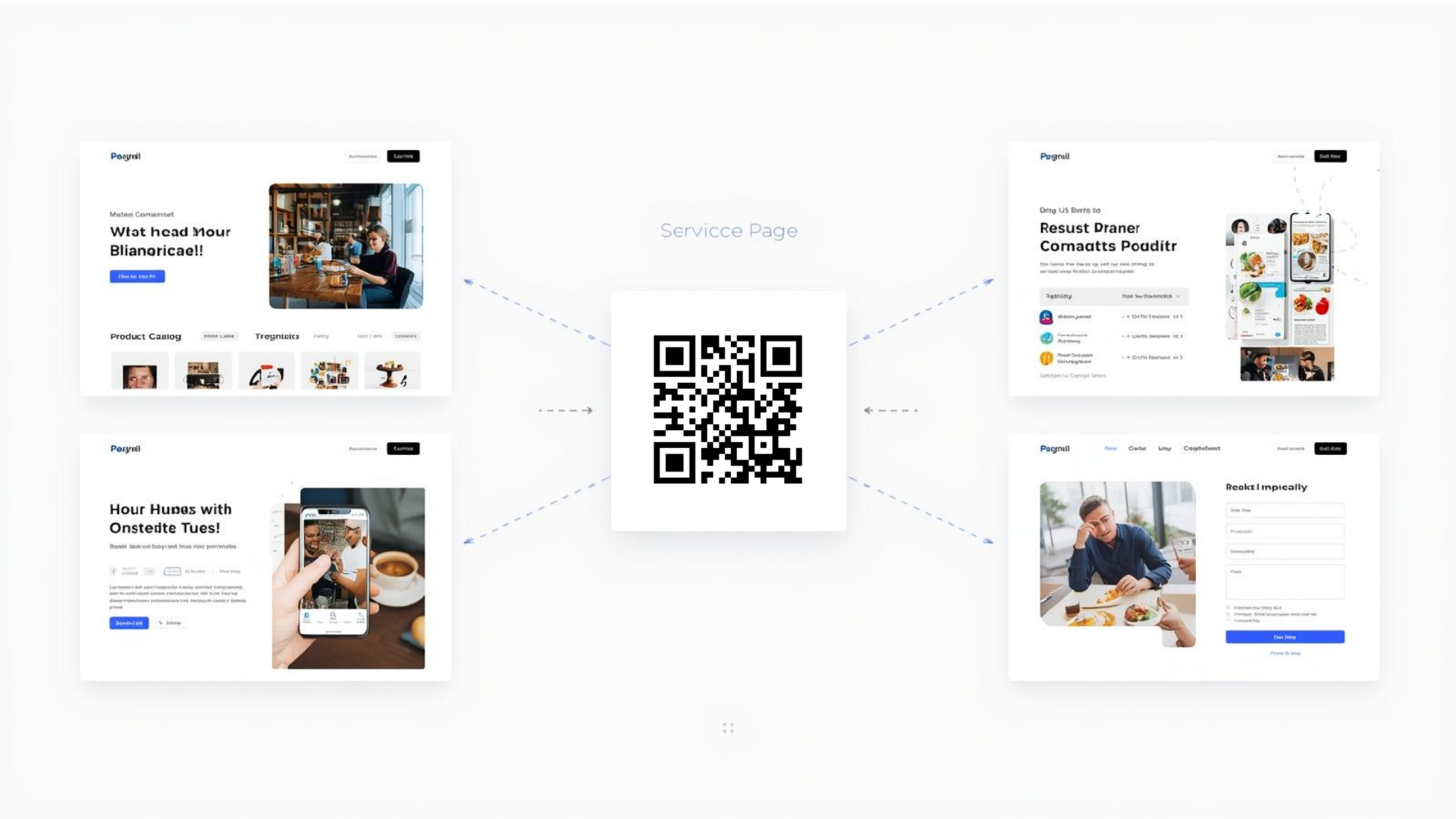 All-in-one QR Landing Page solution: menu, booking, payment, contact and social links